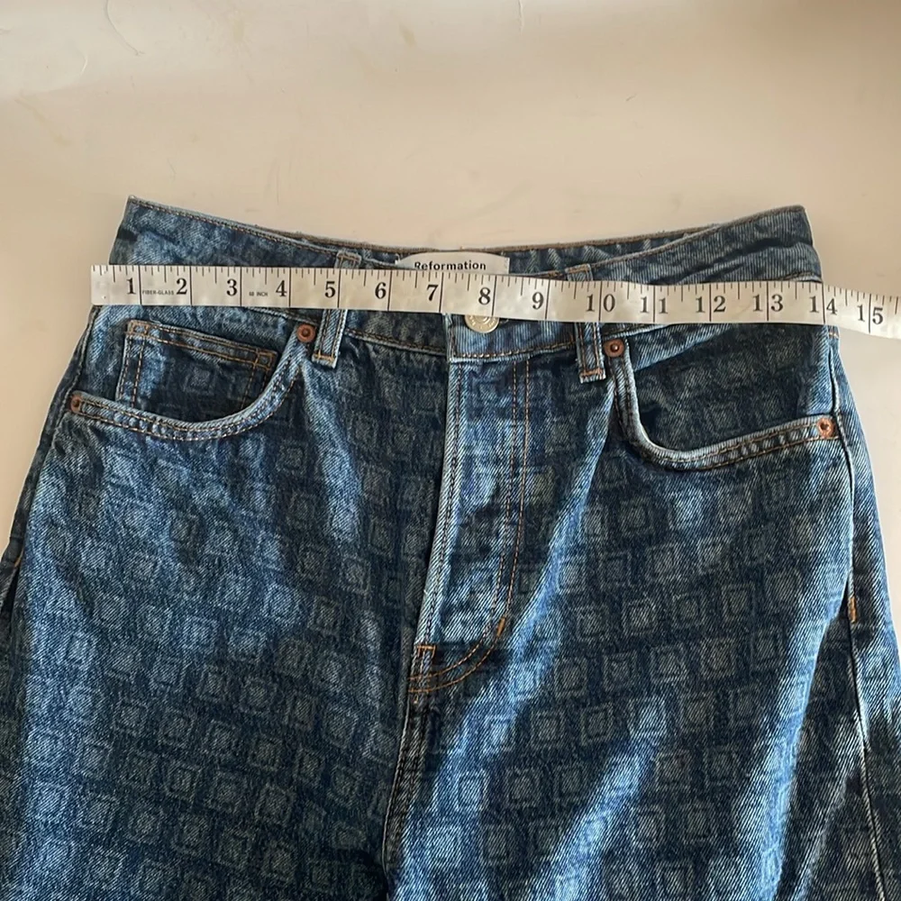 Reformation Cynthia High Rise Straight Long Jeans in Disco size 27 - Picture 6 of 9